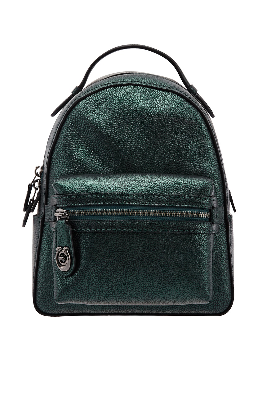 фото Зеленый кожаный рюкзак Campus Coach