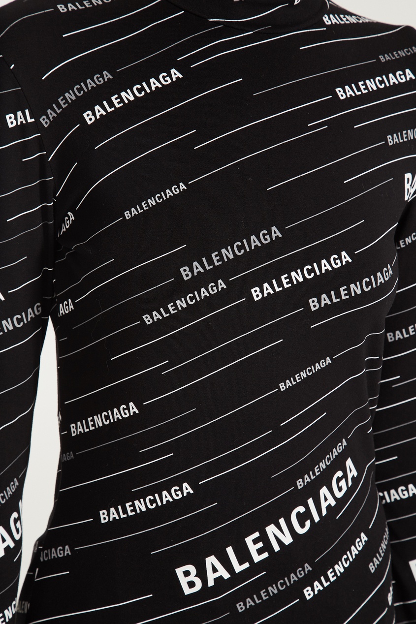 фото Черная водолазка с логотипами balenciaga