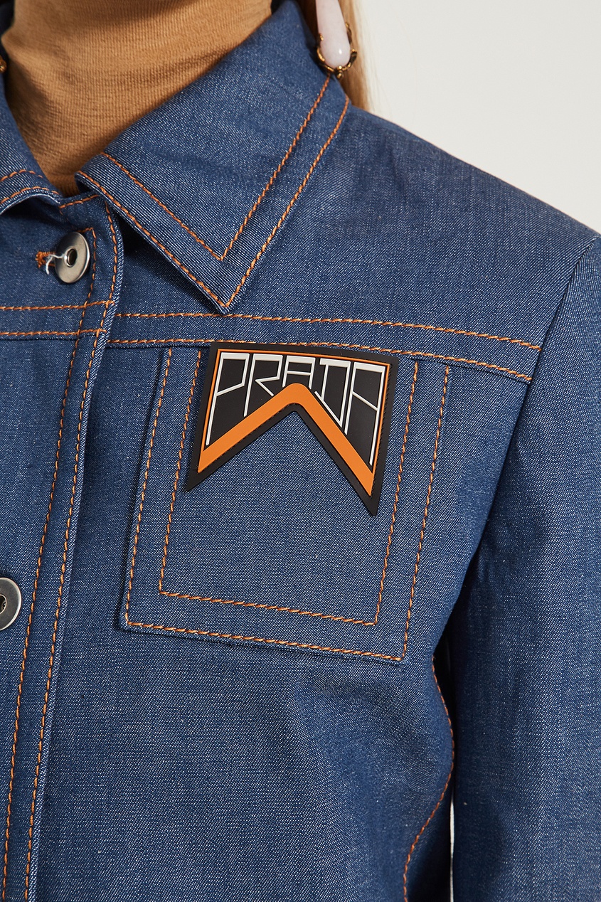 фото Джинсовая куртка с логотипом prada