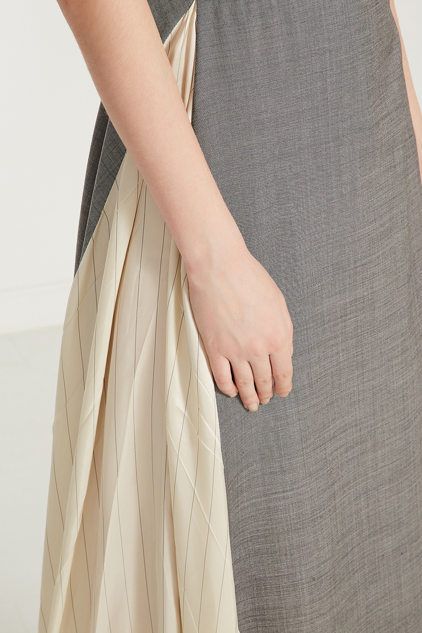 фото Серая юбка с контрастной вставкой prada