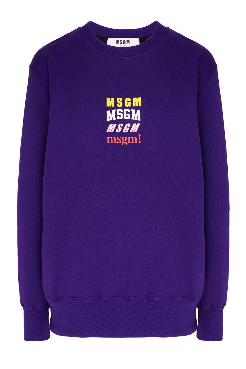 фото Фиолетовый свитшот с логотипами Msgm