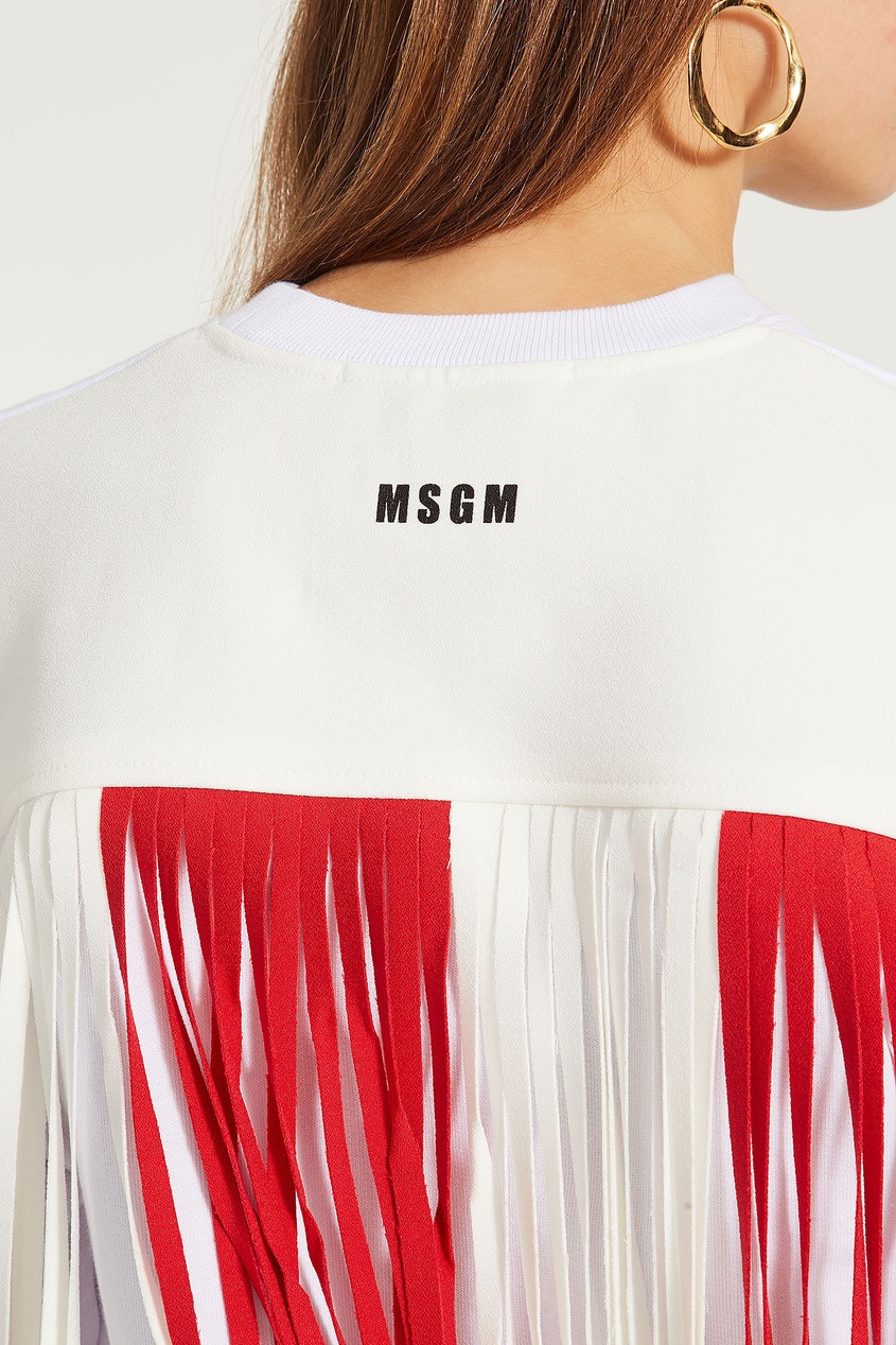 фото Белый хлопковый свитшот Msgm