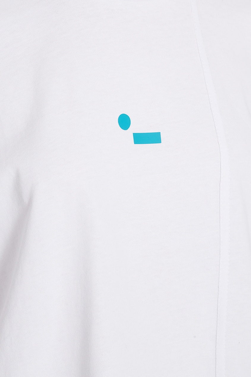 фото Асимметричная белая футболка с логотипом mardo._