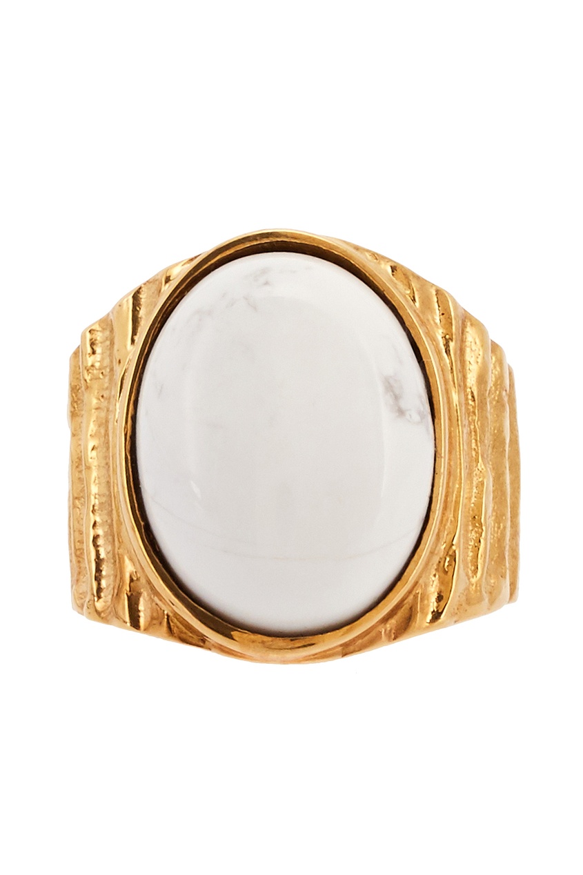фото Позолоченный перстень с говлитом Rima Copine jewelry