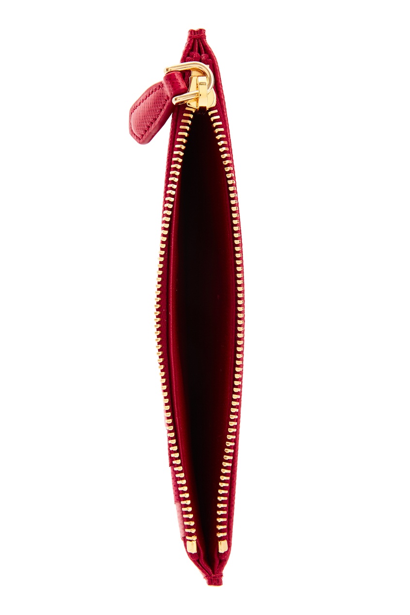 фото Красная визитница из сафьяновой кожи Prada