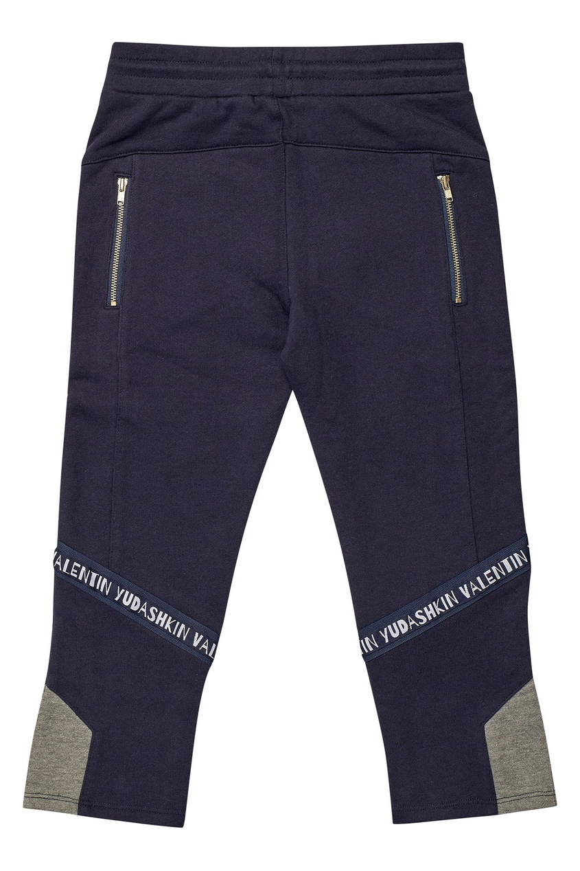 фото Синие спортивные брюки с отделкой yudashkin kids