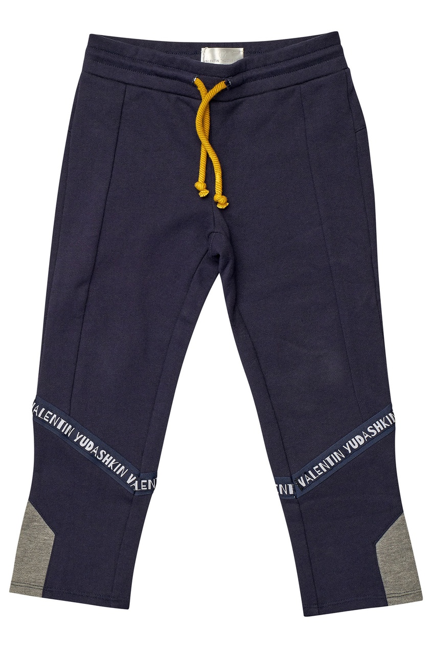 фото Синие спортивные брюки с отделкой yudashkin kids