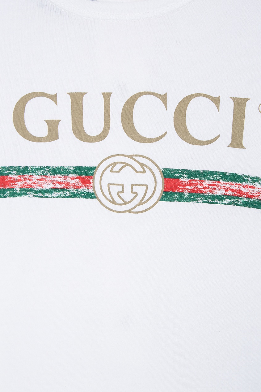 фото Белый комбинезон с логотипом gucci