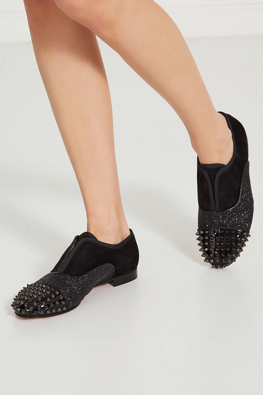 

Черные туфли Alpha Girl Spikes Flat, Черный