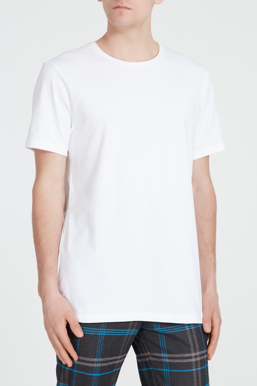 фото Белая футболка с круглым вырезом Bread&boxers