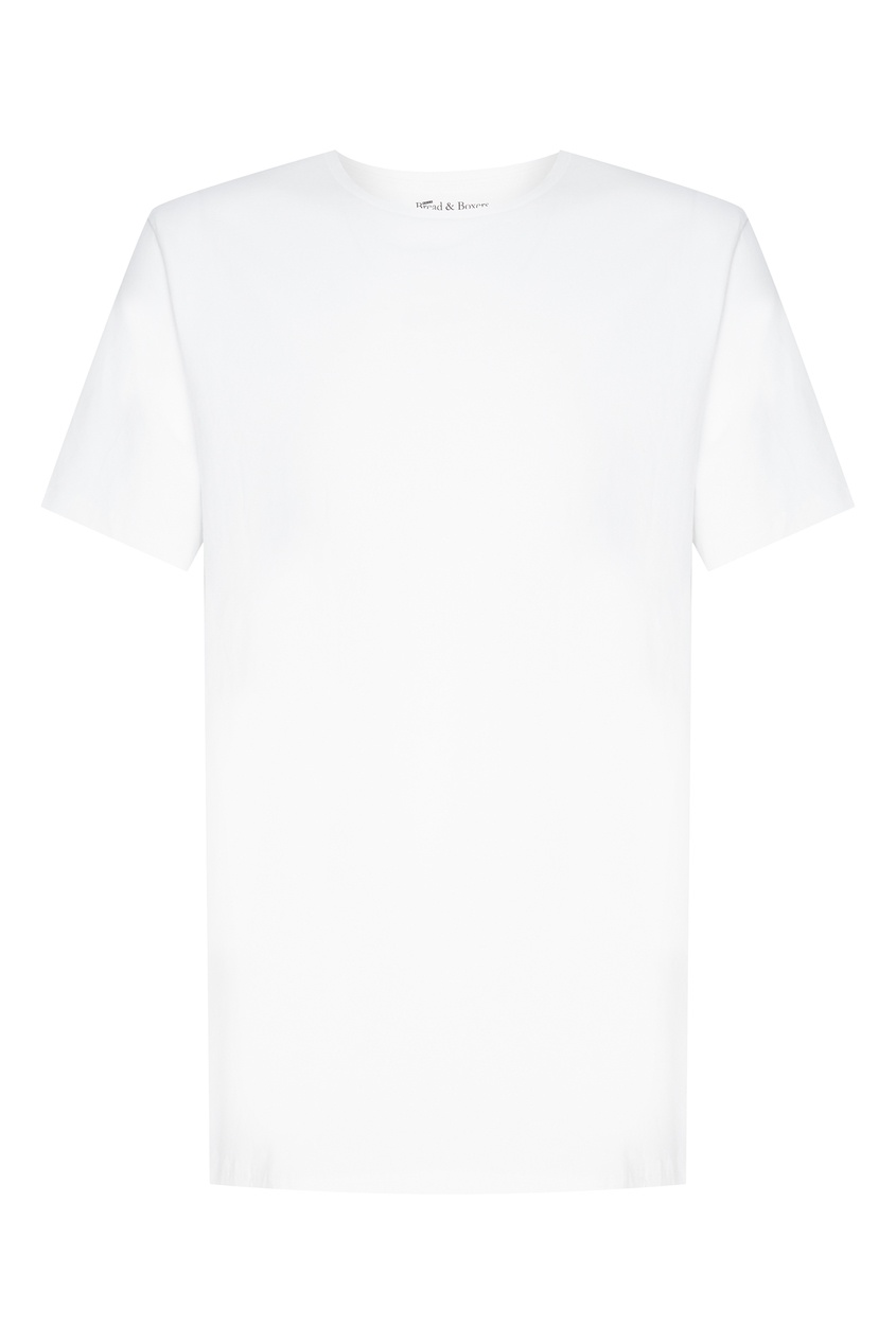 фото Белая футболка с круглым вырезом Bread&boxers