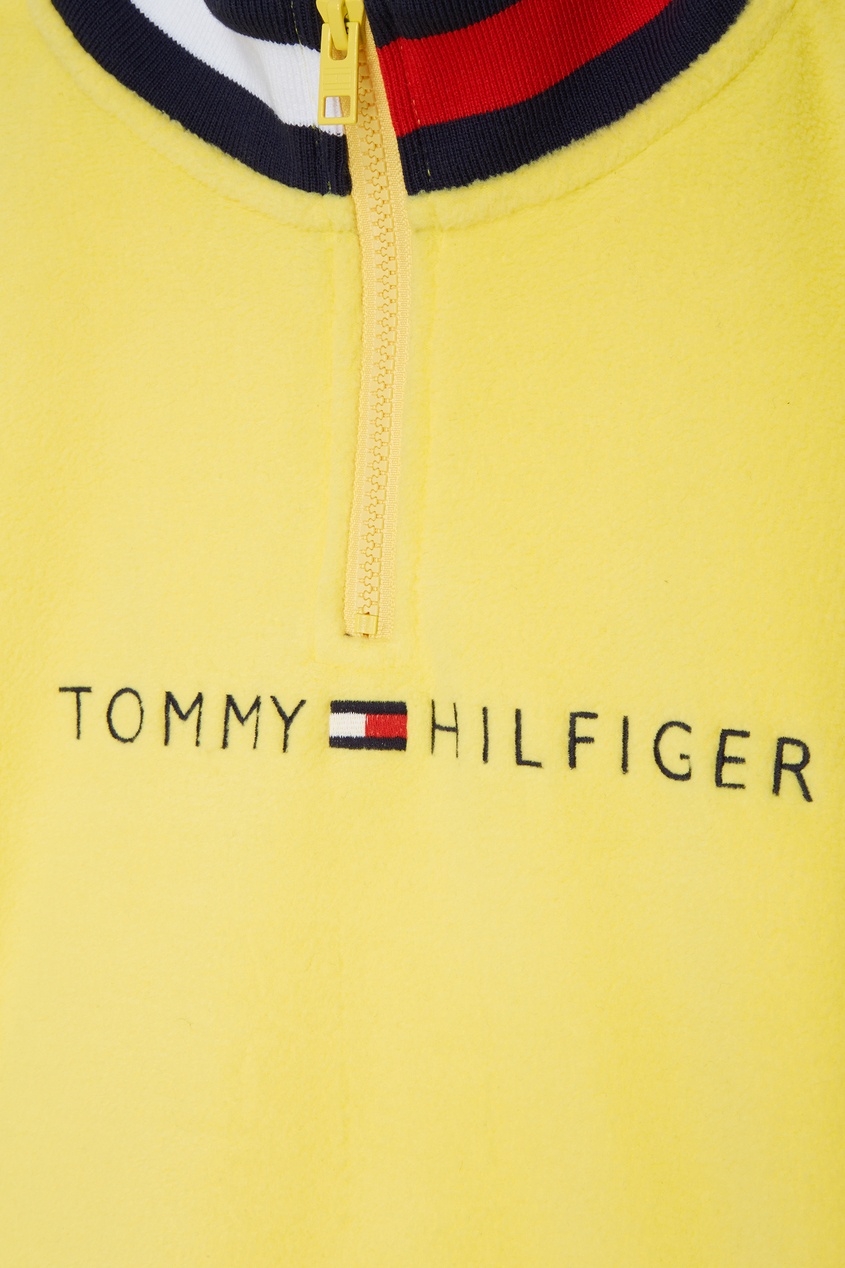 фото Желтая толстовка с логотипом tommy hilfiger kids