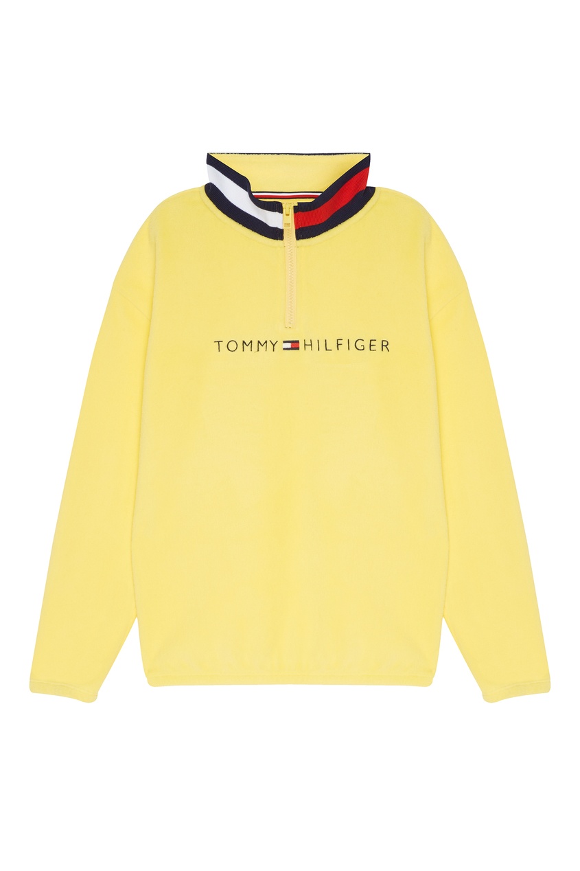 фото Желтая толстовка с логотипом Tommy hilfiger kids