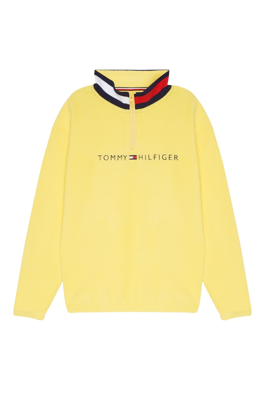 фото Желтая толстовка с логотипом tommy hilfiger kids