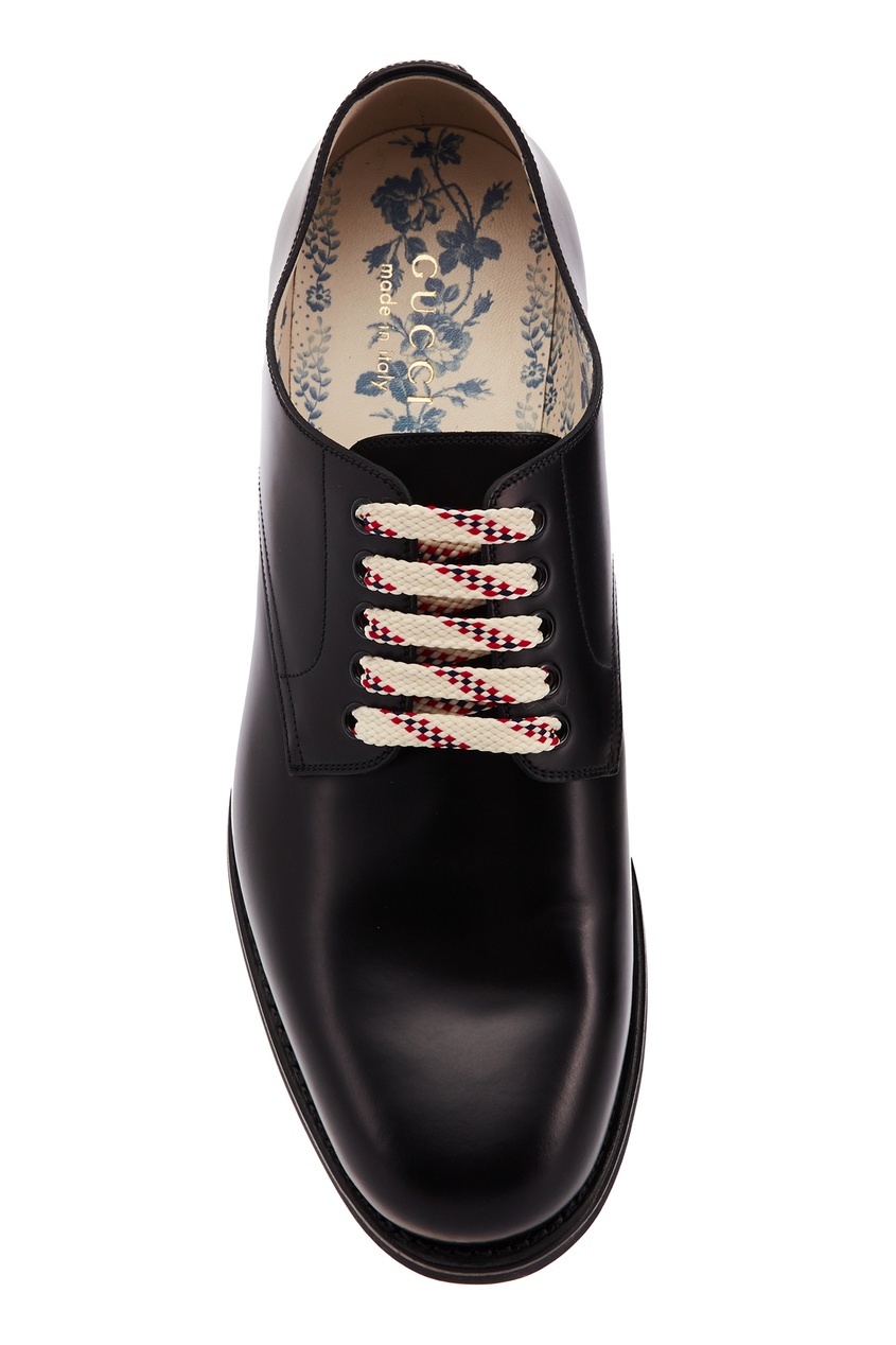 

Черные ботинки на контрастной шнуровке, Черный