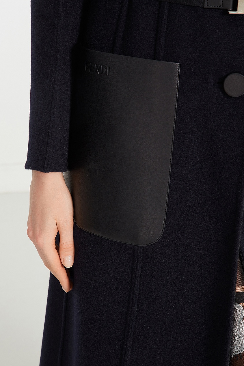 фото Пальто с контрастными накладными карманами Fendi