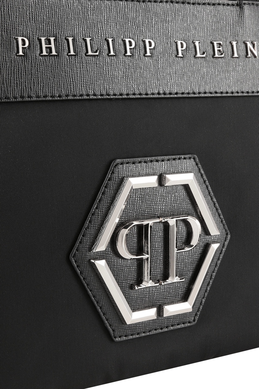 фото Черная сумка с логотипом philipp plein
