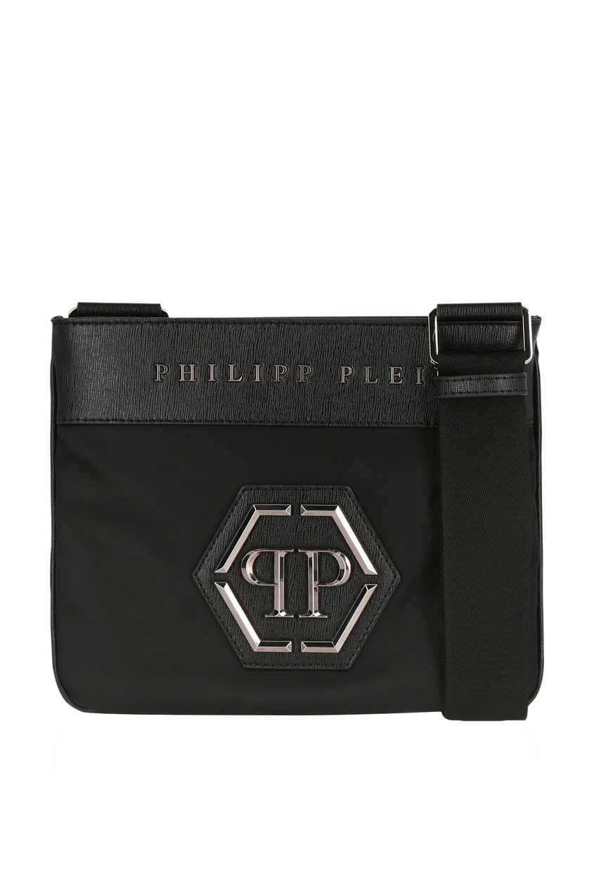 фото Черная сумка с логотипом philipp plein