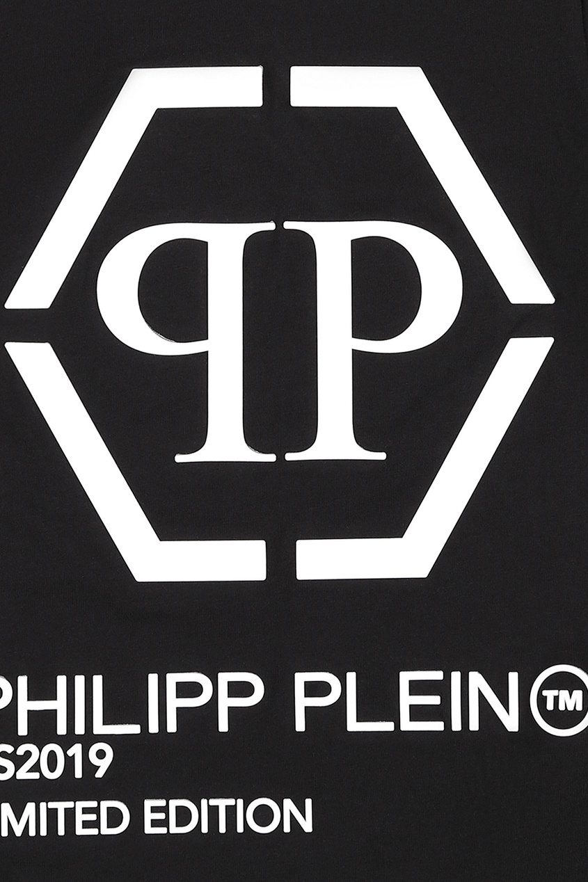 

Черная футболка с контрастной отделкой, Черный