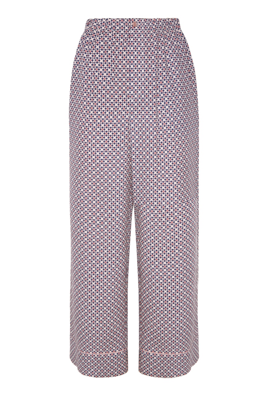 фото Шелковые брюки с мозаичным принтом Fendi