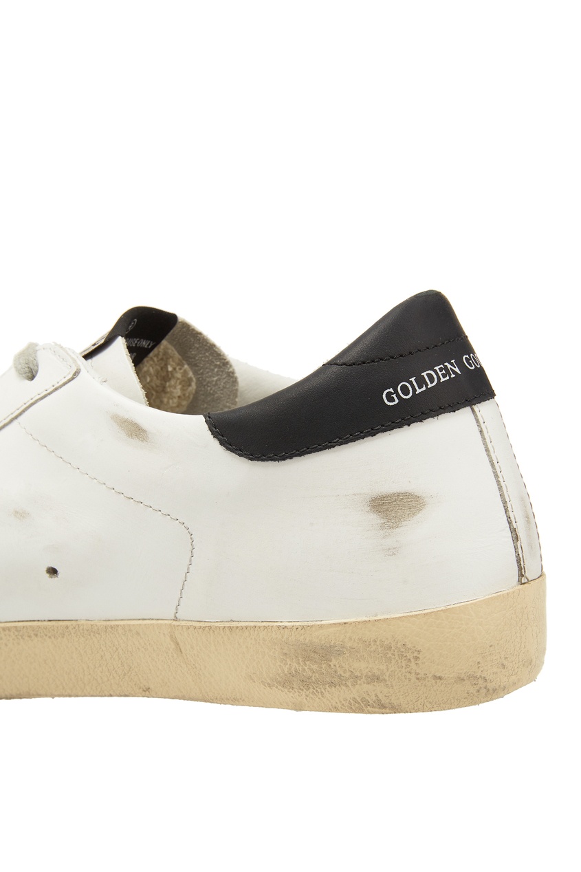 фото Кроссовки superstar с серебристыми надписями golden goose deluxe brand