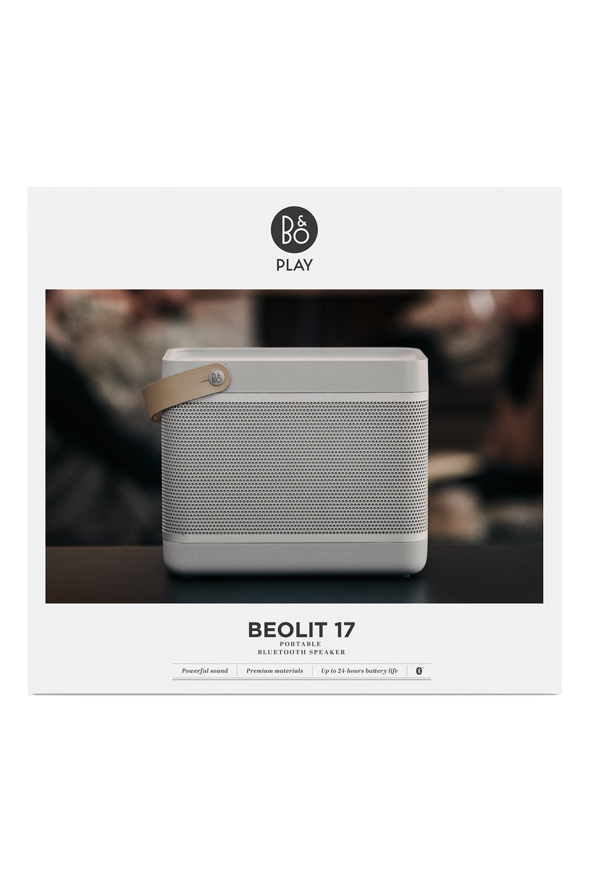 фото Серебряный портативная bluetooth-колонка beolit 17 bang & olufsen