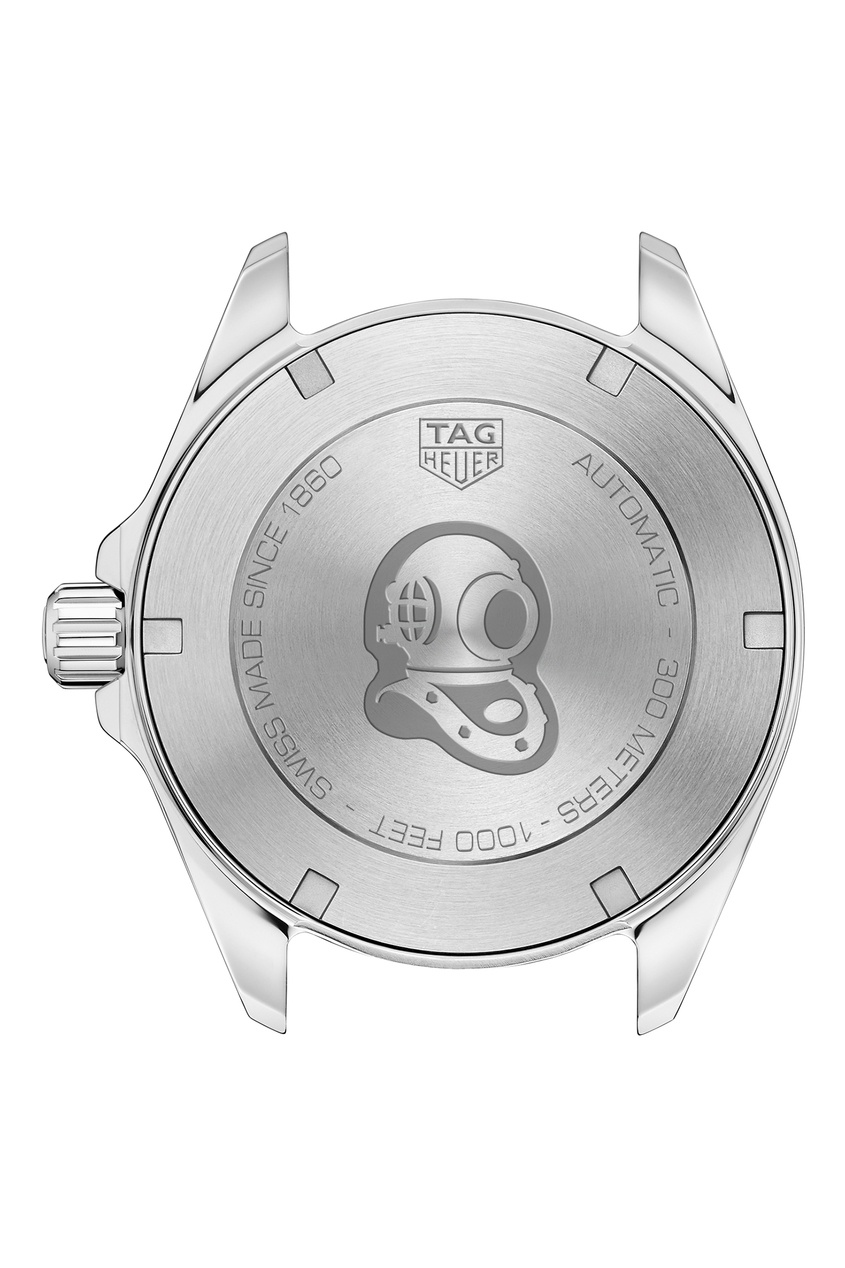 фото Aquaracer calibre 5 автоматические мужские часы из стали с черным циферблатом tag heuer