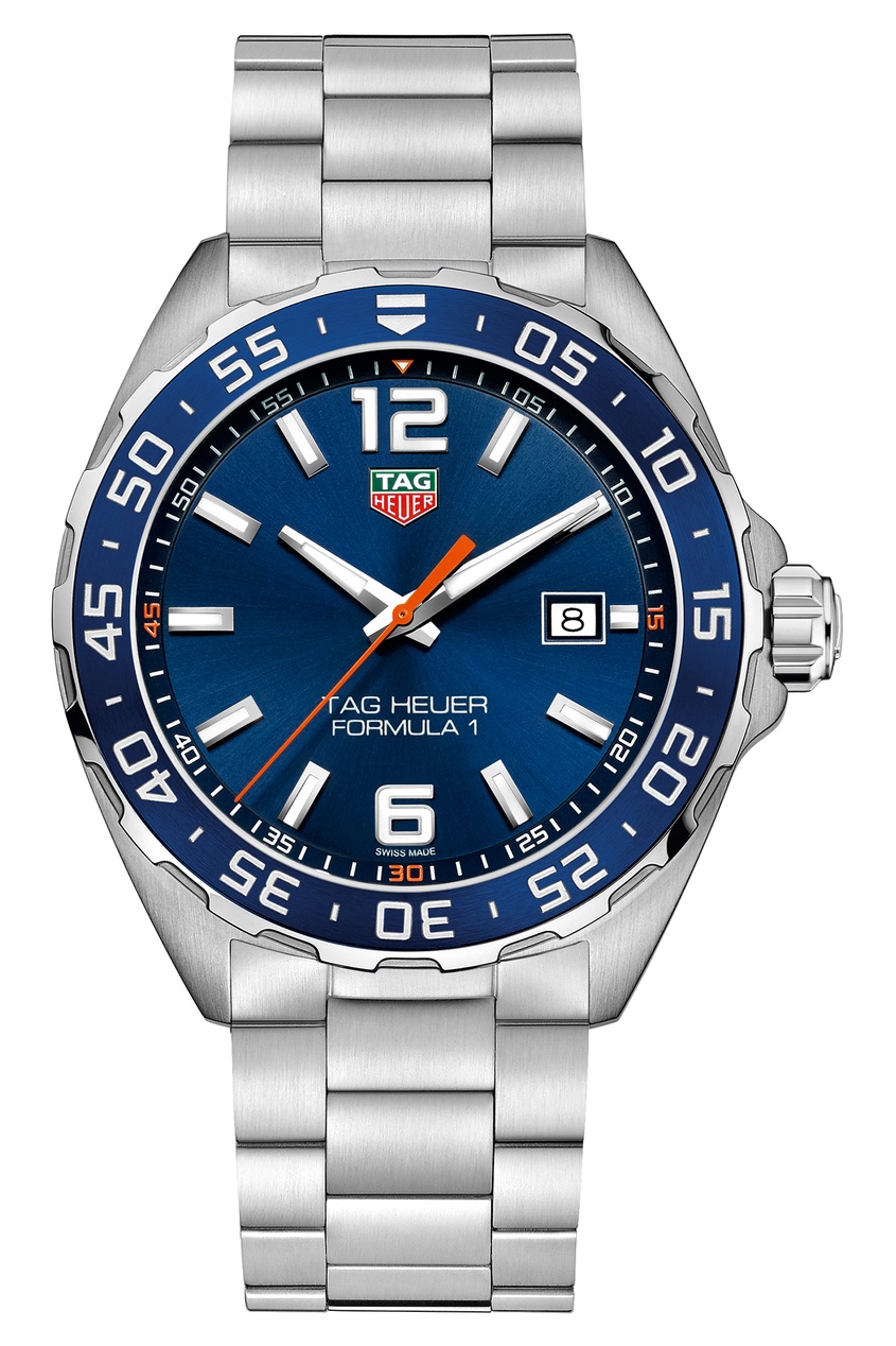 фото Formula 1 кварцевые мужские часы с циферблатом синего цвета tag heuer