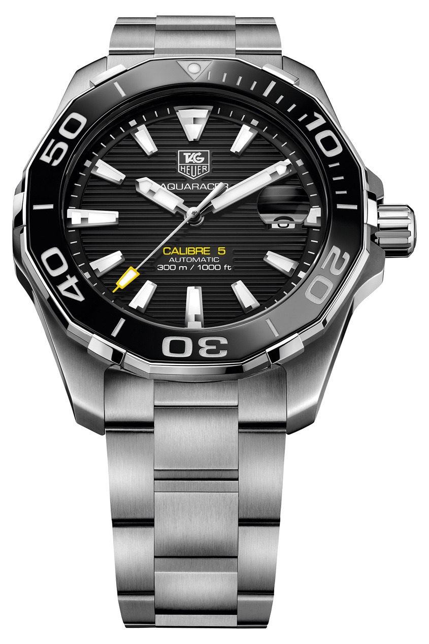 фото Aquaracer автоматические мужские часы с черным циферблатом tag heuer