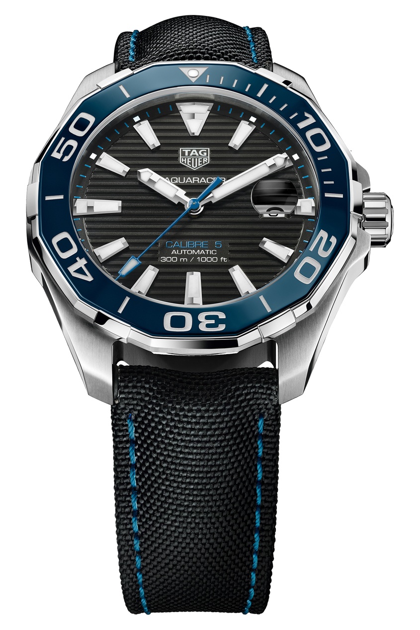 фото AQUARACER Calibre 5 Автоматические мужские часы с текстильным ремешком Tag heuer