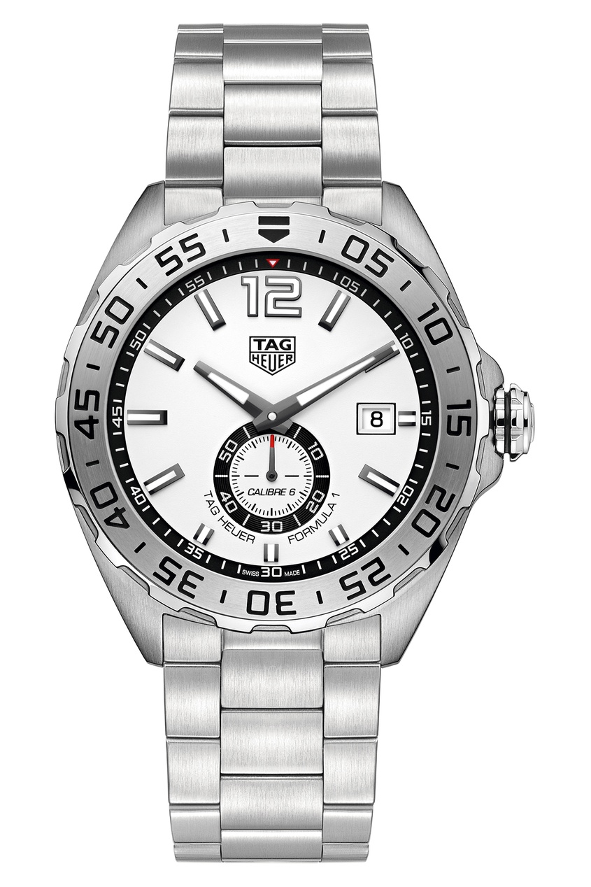 фото Formula 1 calibre 6 автоматические мужские часы с белым циферблатом tag heuer