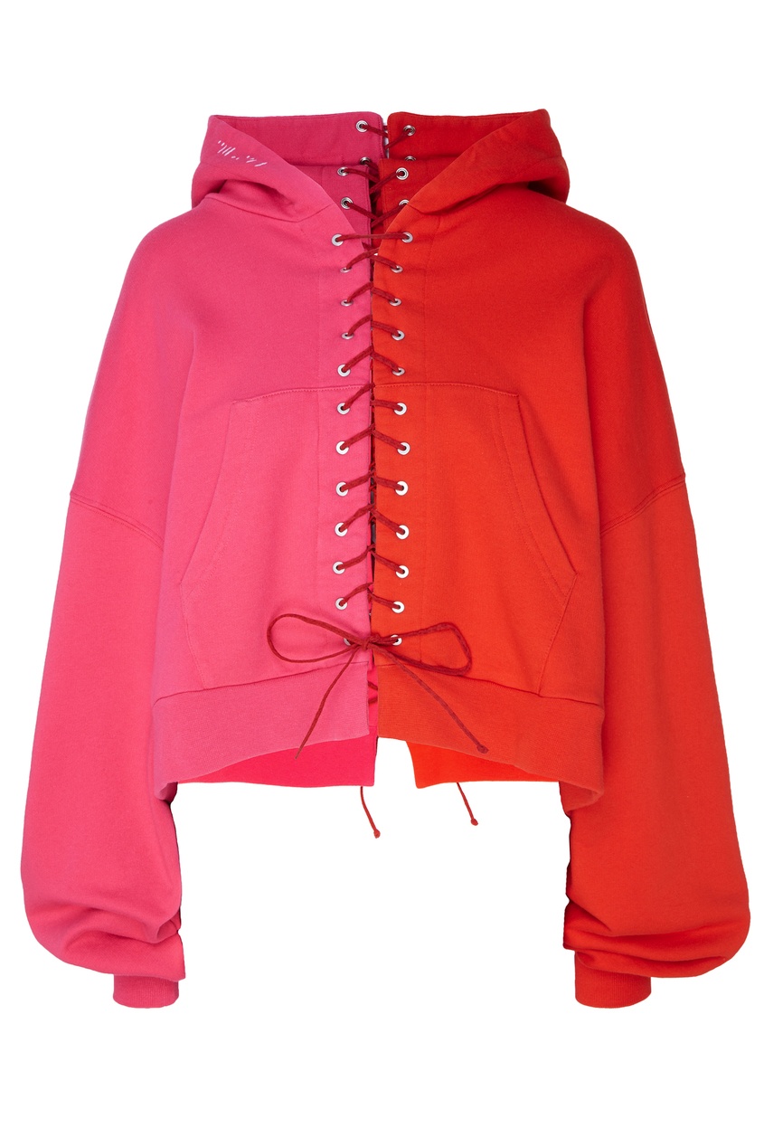 

Двухцветная толстовка на шнуровке, Multicolor