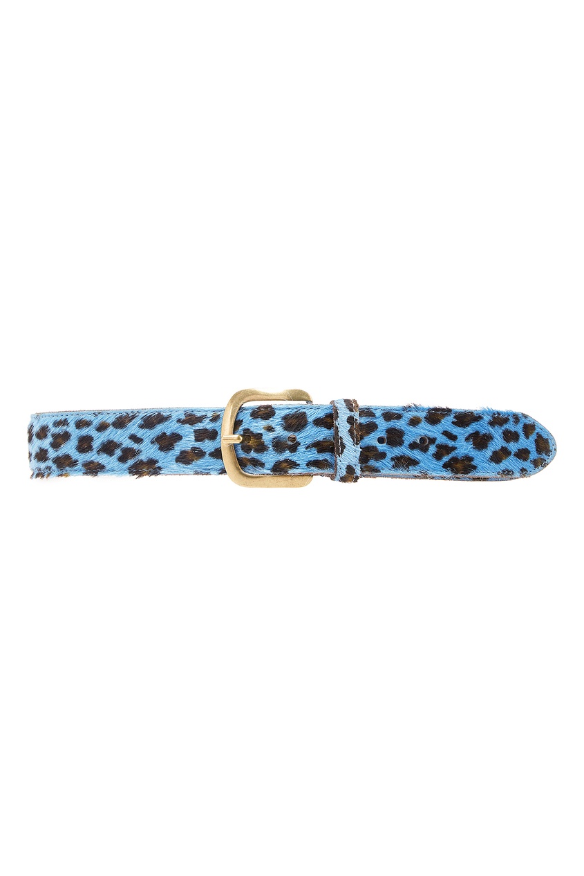 фото Голубой ремень с леопардовым принтом Essentiel antwerp