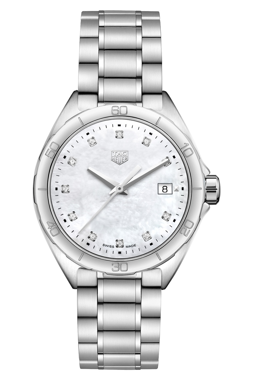 фото FORMULA 1 Кварцевые женские часы 35 мм с белым перламутровым циферблатом Tag heuer