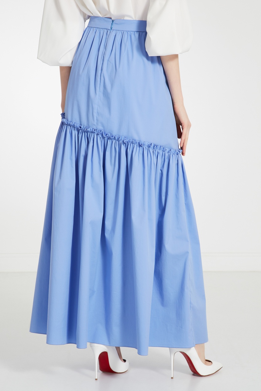 фото Голубая юбка с оборкой Ли-лу