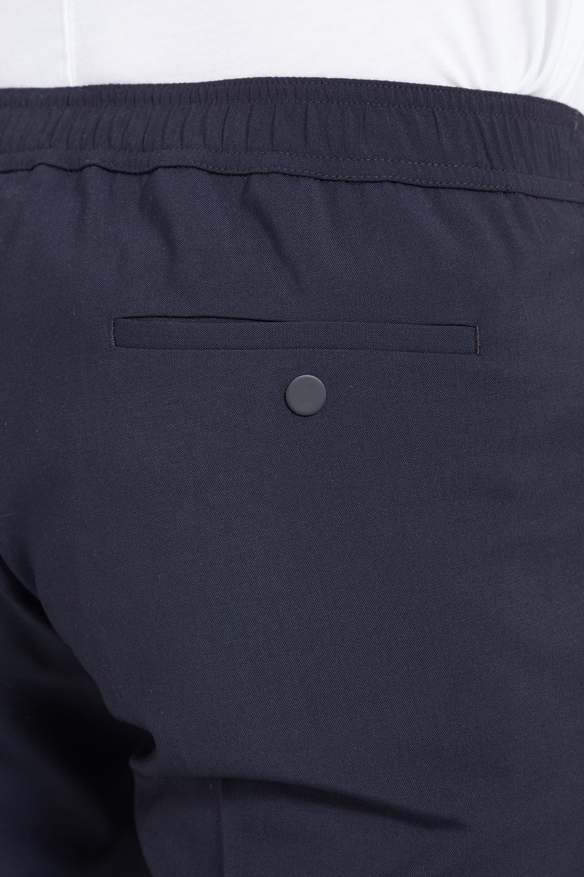 фото Синие брюки с эластичным поясом Sandro