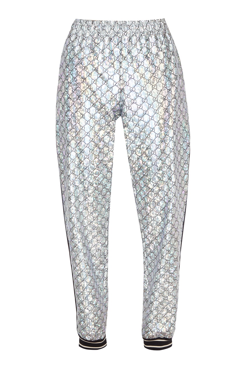 фото Блестящие брюки с монограммами Gucci man