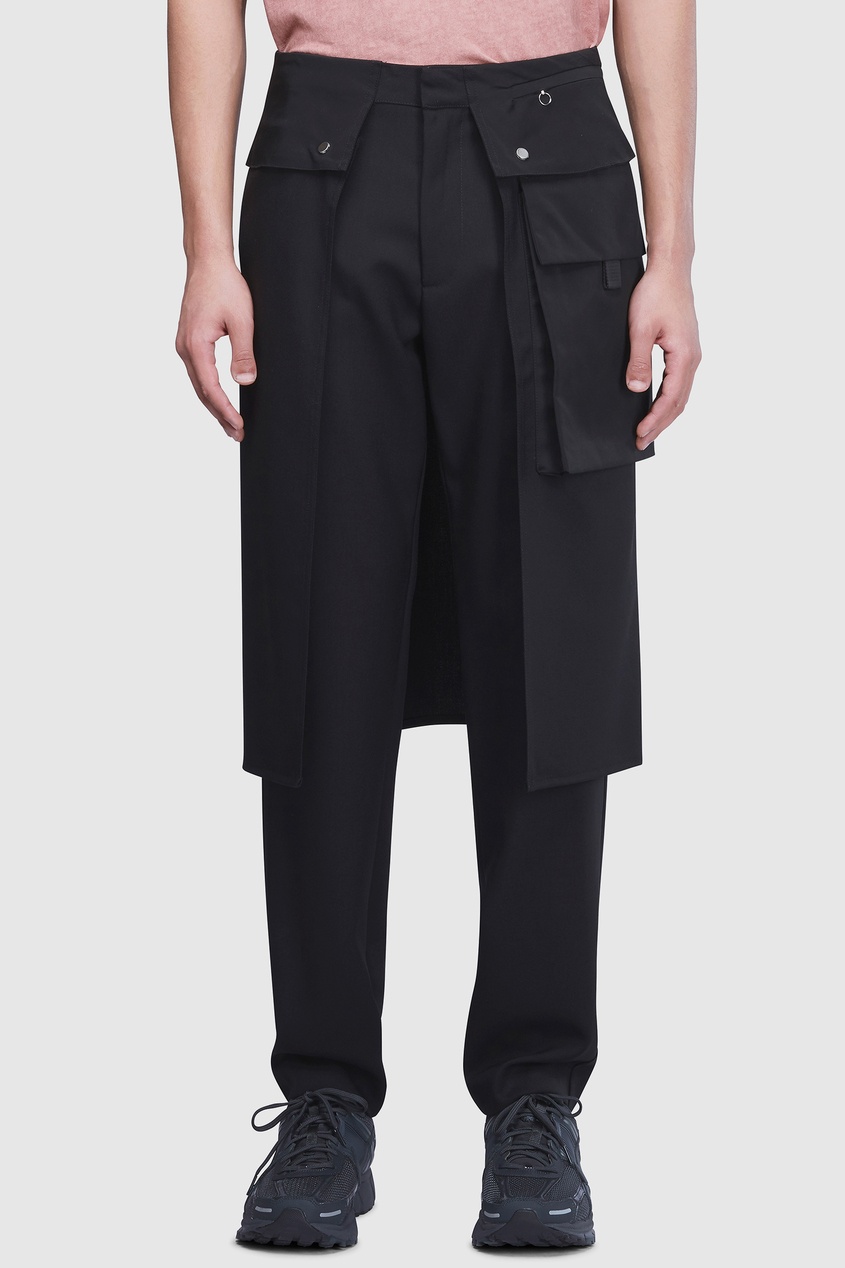 фото Черные комбинированные брюки Alyx