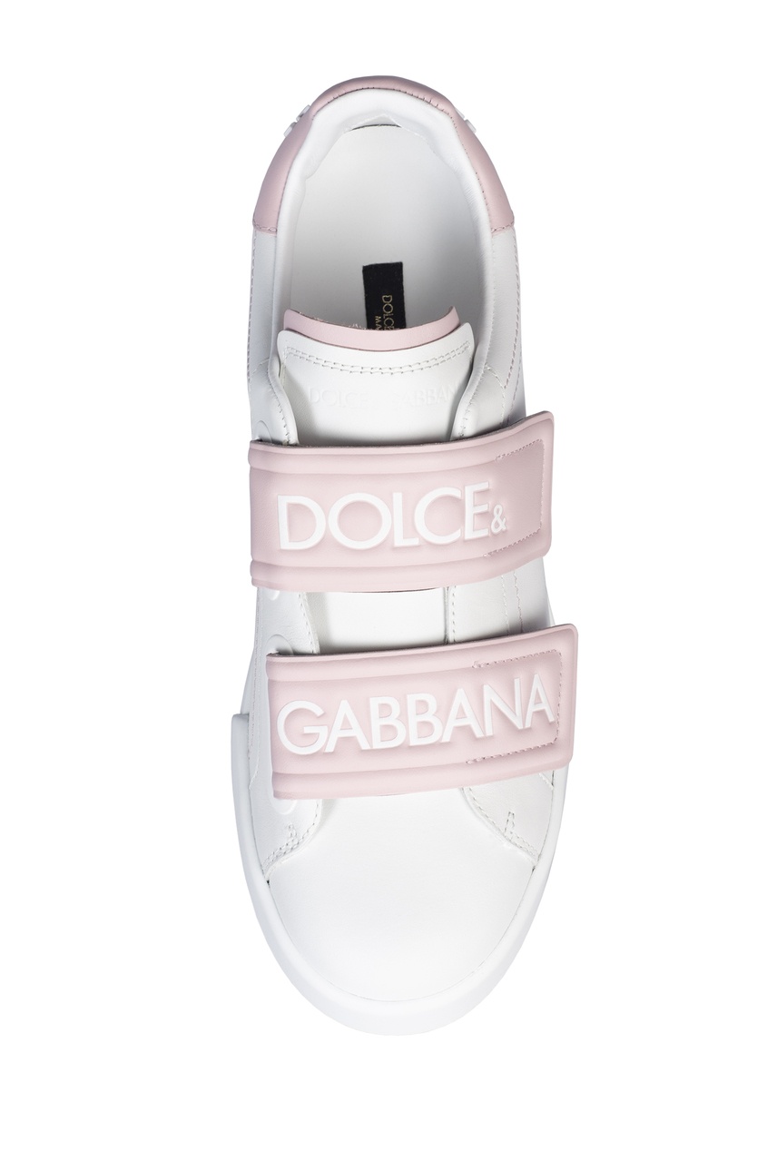 фото Комбинированные кожаные кеды portofino dolce&gabbana