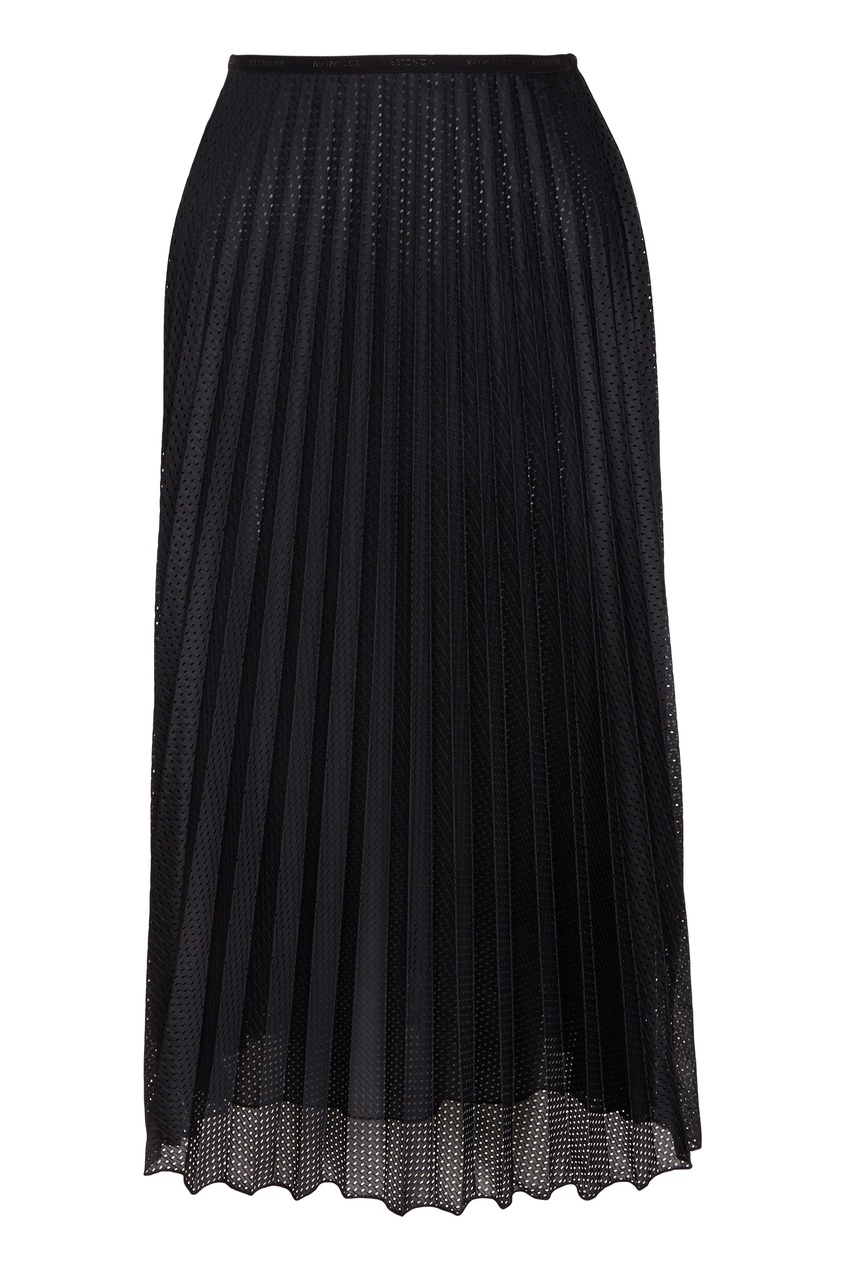 фото Черная плиссированная юбка миди Moncler