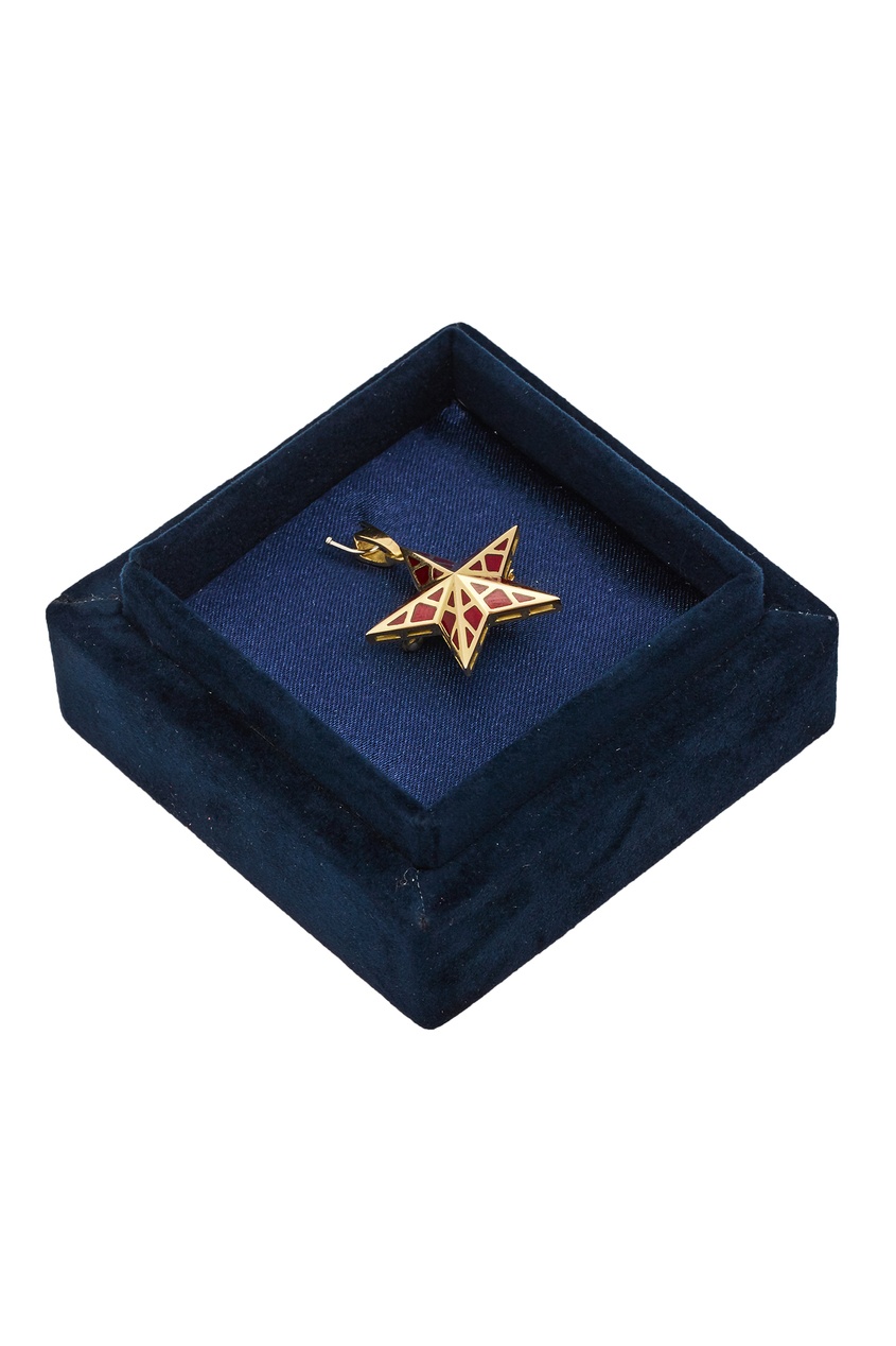 фото Золотая брошь-подвеска с эмалью из коллекции "Magic Star" Кремлевские мастера