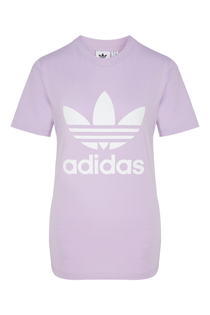 фото Сиреневая футболка с логотипом adidas