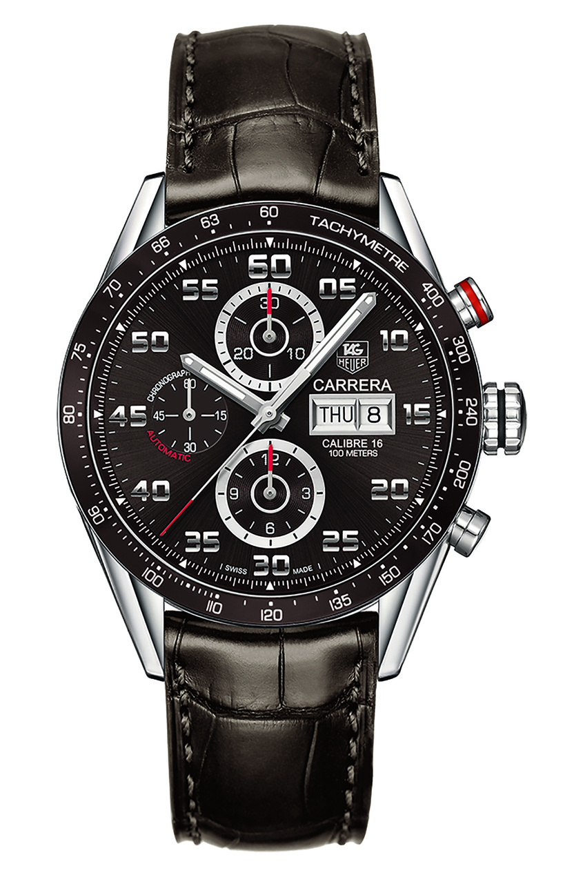 

CARRERA Calibre 16 Day-Date Автоматический мужской хронограф с коричневым циферблатом, Без цвета