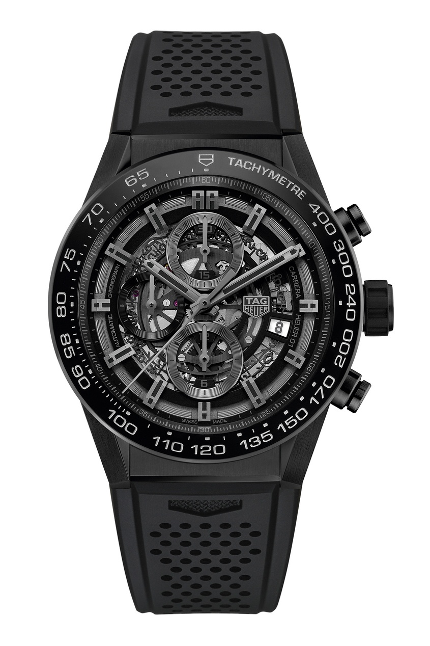 

CARRERA Calibre Heuer 01 Автоматический мужской хронограф с черным циферблатом, Без цвета, CARRERA Calibre Heuer 01 Автоматический мужской хронограф с черным циферблатом