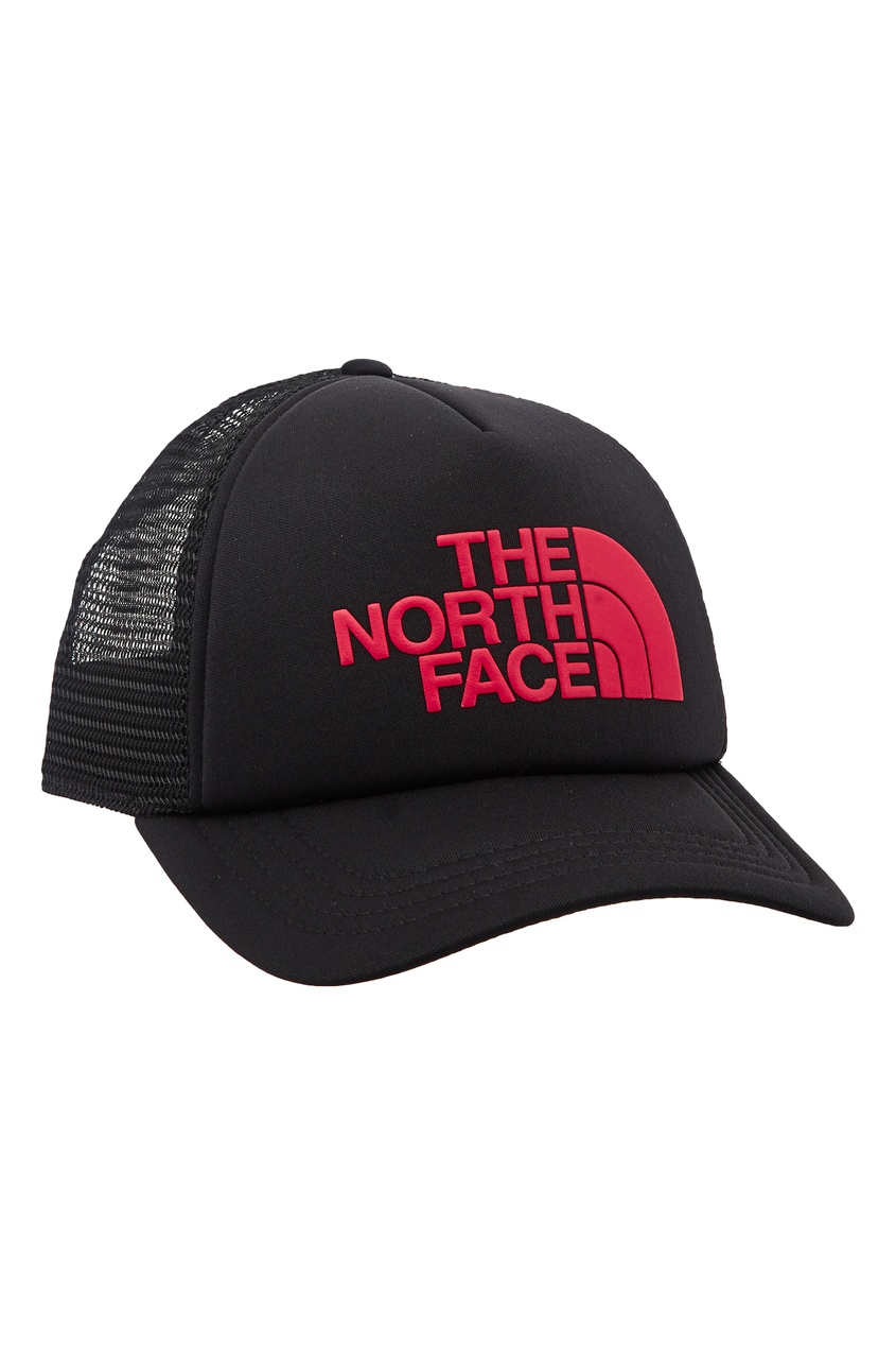 фото Черная бейсболка с красным логотипом The north face