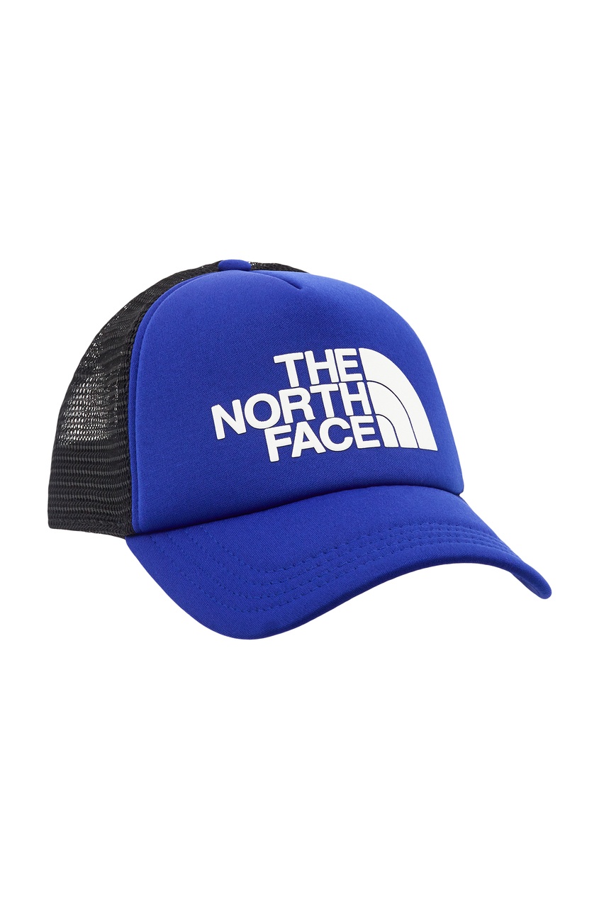фото Черно-синяя бейсболка с белым логотипом the north face