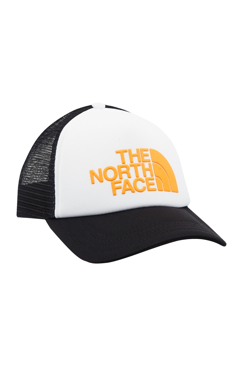 фото Черно-белая бейсболка с желтым логотипом The north face