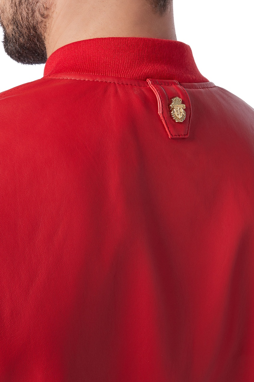 фото Красная кожаная куртка Billionaire