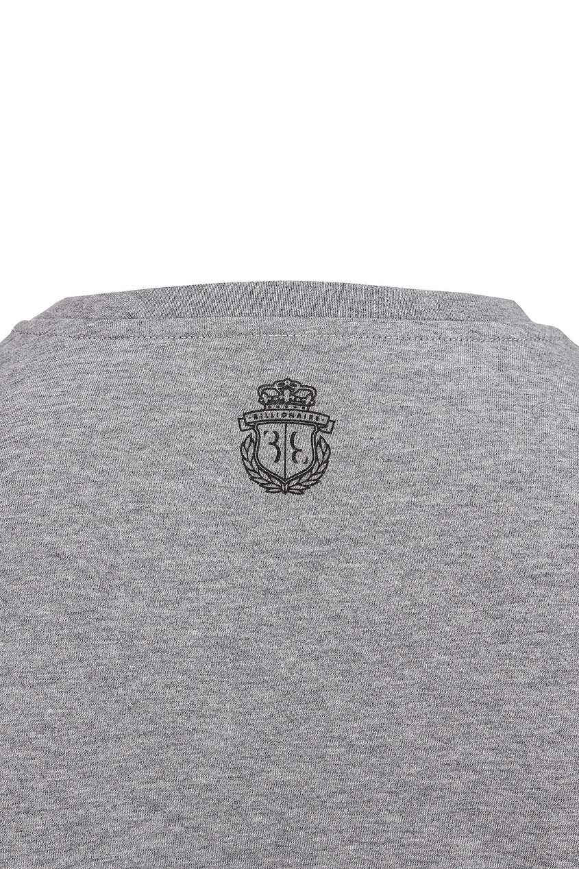 

Серая футболка с отделкой, Серый