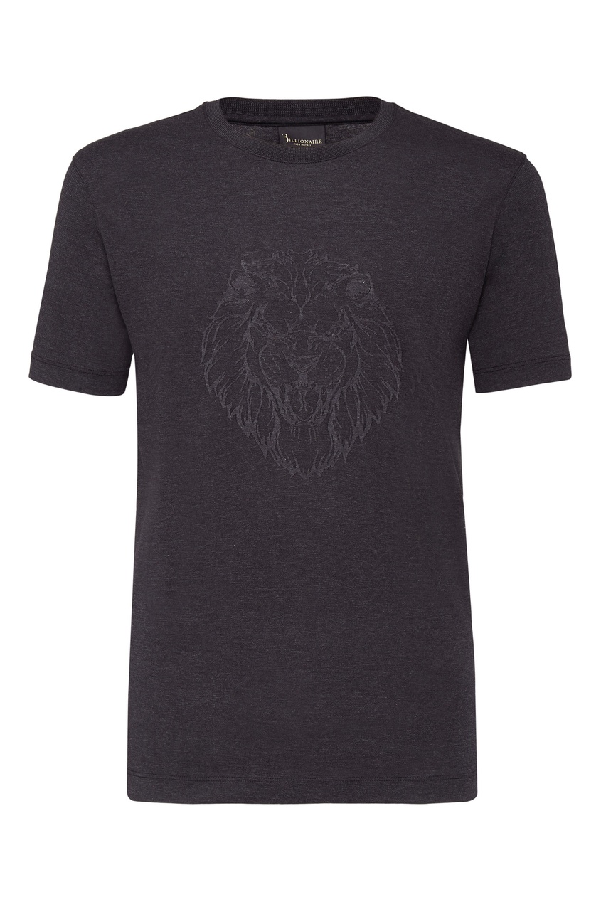 

Темно-серая футболка с рисунком, Черный